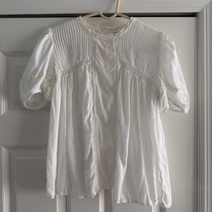 Aritzia White Lace Top